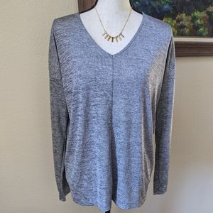 Liz Claiborne gleaming silver casual top M